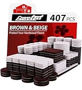 Felt Furniture Pads for Hardwoods Floors, 407 PCS Self Adhesive Felt Pads for Chairs, Cuttable An...