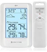 DAYTITOR Outdoor Thermometer Weather Stations Wireless High Precision Temperature Humidity Gauge ...