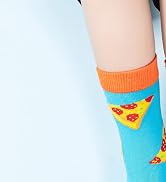 BONANGEL Boys Socks Fun Novelty Animal Food Space Design Crazy Funny Cute Kids Socks 5 Pairs
