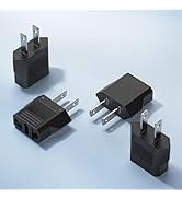 European to US Plug Pins Converter, SUPERDANNY EU to US Plug Converter, 660W 6A Max 110-250V Trav...