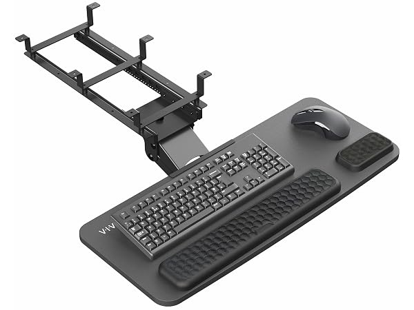 Under desk keyboard tray slide out Keyboard tray pull out Keyboard desk attachment wrist rest