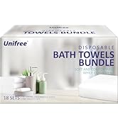 Unifree Disposable Towels Bundle,1 Bath Towel with 2 Hand Towels,18 Sets