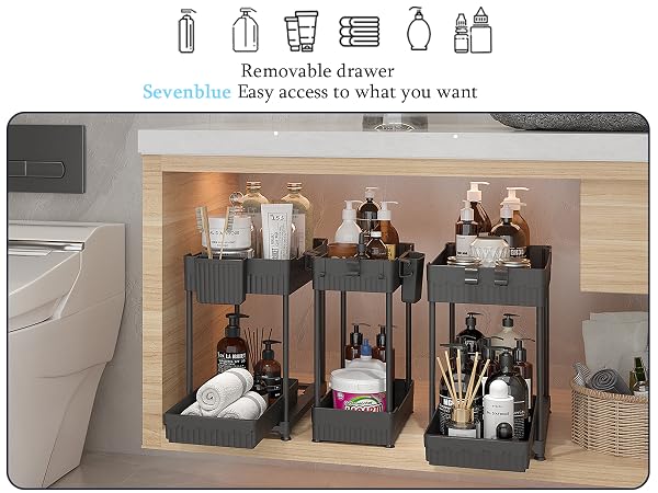 Sevenblue Bathroom under sink organizer