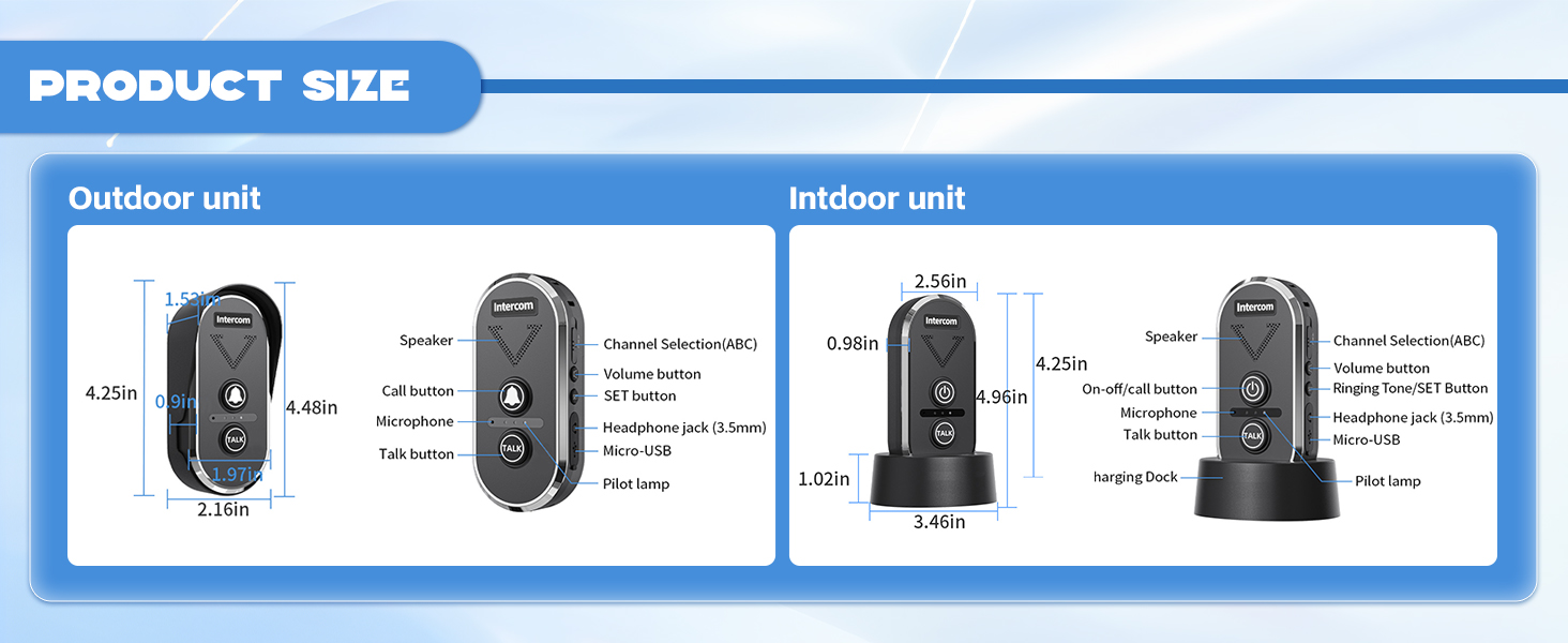 wireless rechargeable bell for office door