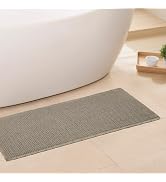 GRLYUH Waffle Runner Bath Mat - Long Boho Bathroom Rugs Non Slip Washable, Super Absorbent & Quic...