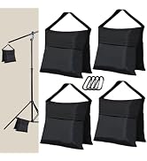 Eurmax USA Photography Sand Weight Bags Heavy Duty Saddlebags for Photography Video Equipments, B...
