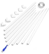Delamu Cord Cover, 142in Wire Covers for Cords on Wall, Small Cord Cable Hider for 1 Wire, Ease I...