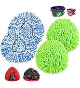 Mop Heads Replacements for Ocedar Easywring RinseClean 2 Tank Spin Mop Replace Heads for O Cedar ...