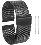 HARFINGTON Stainless Steel Mesh Watch Band Quick Release Adjustable Watch Strap for Men Women