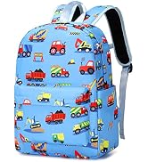 AUIVTY Construction Preschool Backpack for Boys, Kids Backpack for Preschool Kindergarten Toddler...