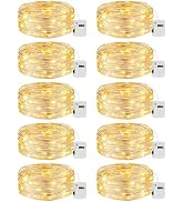 Fairdeer 10 Pack Fairy Lights Battery Operated - 7ft 20 Led Twinkle Lights 3 Modes, Bulk Mini Str...