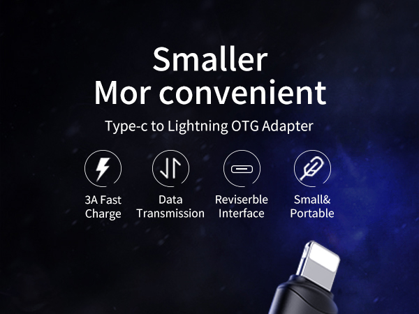 Mcdodo USB C to Lightning Adapter 2 Pack,Type C Female to Lightning Male Adapter Cable