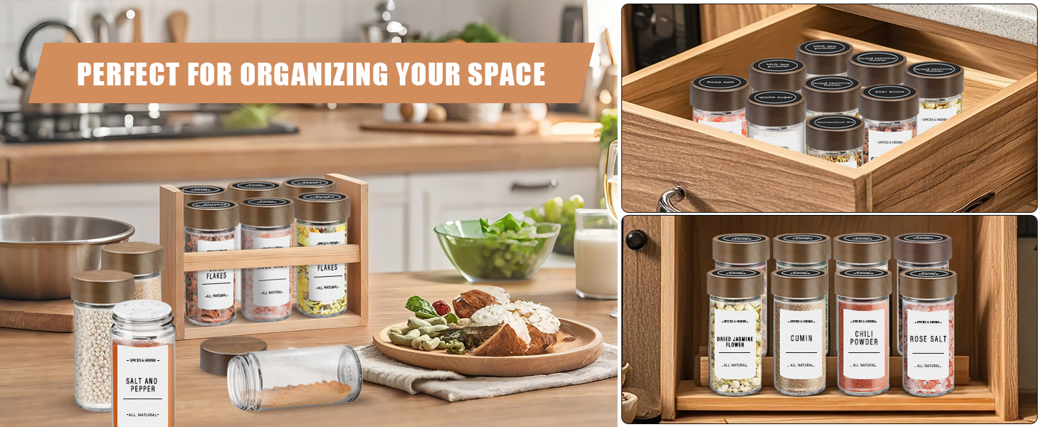 spice jars with shaker lids