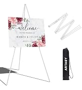 ARTASY 63" Easel Stand for Wedding Signs, Posters, Portable Artist Easel for Painting Canvas, Tri...