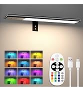 Diomart RGB Color Changing Picture Light for Wall Art, Wireless Dimmable LED Art Light with Remot...