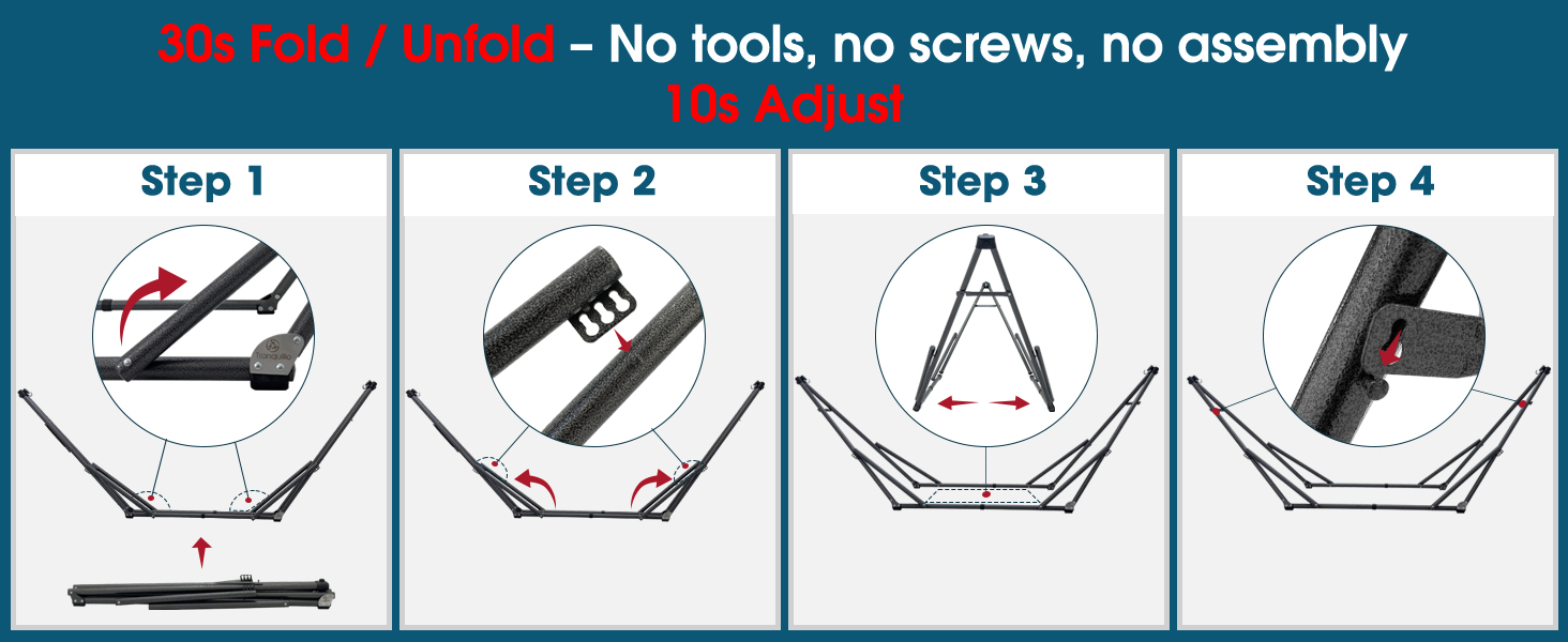 portable hammock with stand foldable