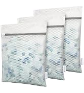 Honeycomb Mesh Laundry Bags For Delicates With Zipper,Washing Bag For Socks, Small Laundry Bag Fo...