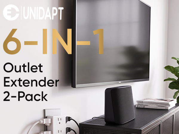 6-in-1 Outlet Extender 2-Pack
