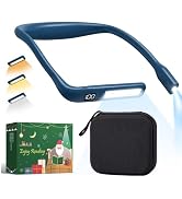 EastPin Book Light with Storage Case, 80H Lasting Rechargeable Neck Light | Power Display, Timer,...