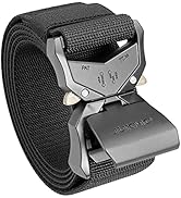JUKMO Tactical Belt, Military Hiking Rigger 1.5" Nylon Web Work Belt with Heavy Duty Quick Releas...