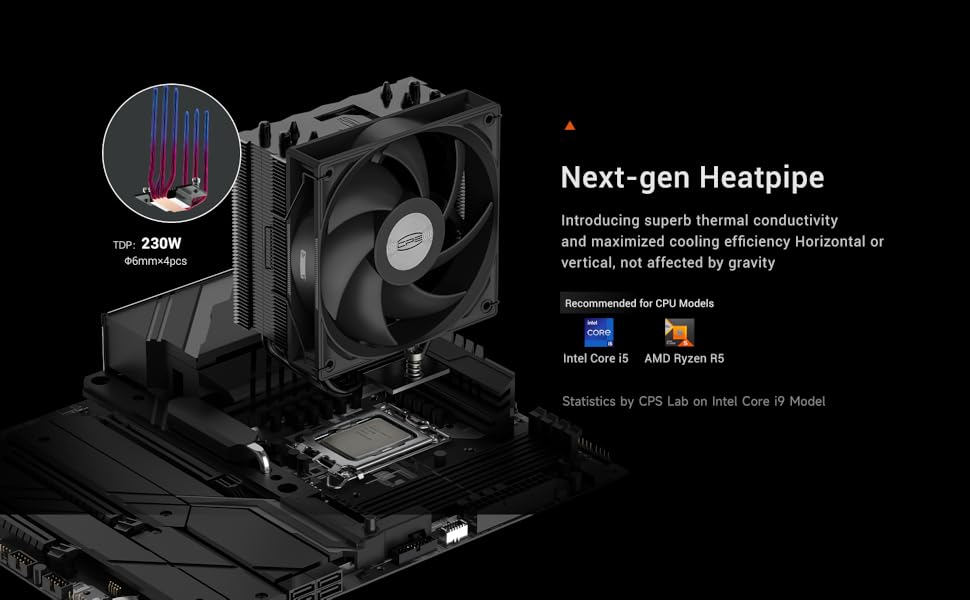 PCCOOLER CPS RT400 ARGB BK CPU Air Cooler