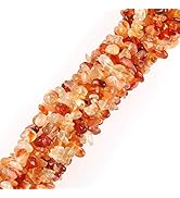 HAAMIIQII 5-8mm Natural Carnelian Chips Beads Irregular Chip Stones Loose Gemstone Beads Energy H...