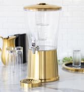Service Ideas CBDRT3VGSS Beverage Dispenser, 3 Gallon, Stainless Steel with Infuser Tube and Stai...