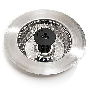 kitchen shroom, oxo, danco, good grips, uxoz, catcher, basket, drain, sink, slow drain, snake