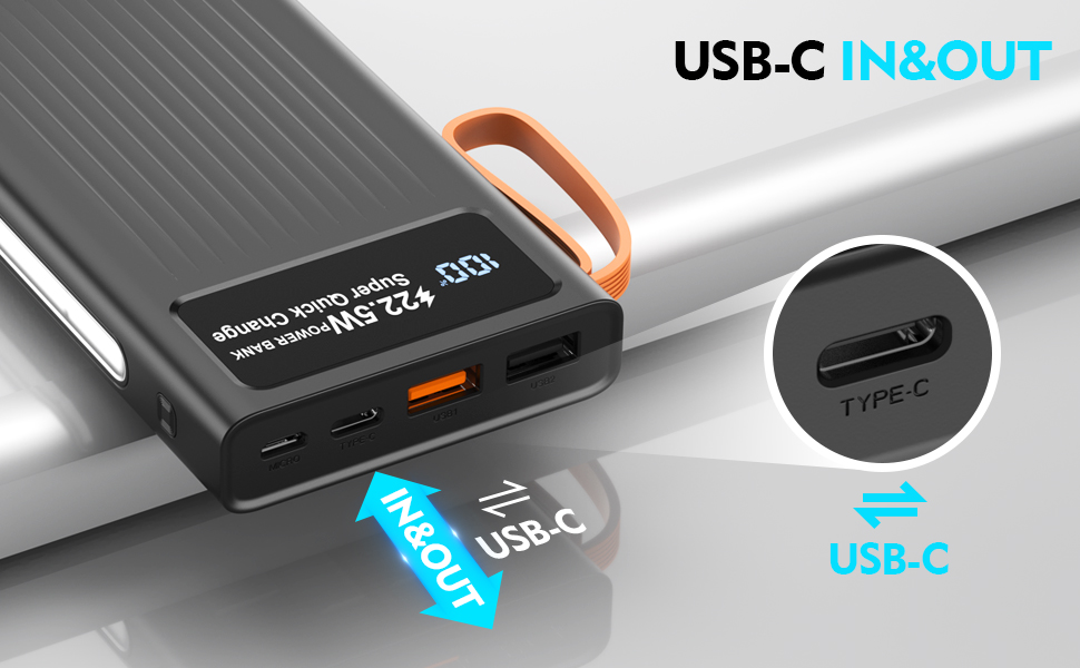 USB-C In & Out Port