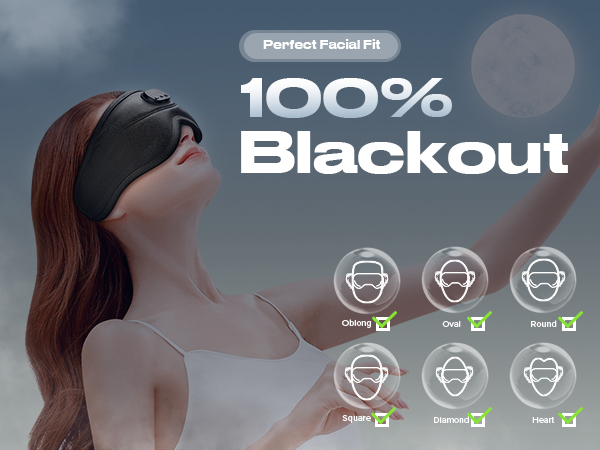 3D sleep mask with bluetooth headphones White Noise