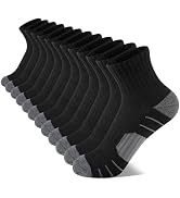 Comfoex 12 Pairs Boys Socks kids Cushioned Sport Short Quarter Athletic Sock For Little Big Kids ...