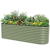 32" Extra Tall Raised Garden Bed Kits, 4 x 8 x 2.7ft Raised Planter Box Outdoor, 2.5 x 9.5 x 2.7f...