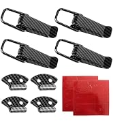 Ohleats 4 PCS Car Bumper Clip Hasp, Carbon Fiber Auto Bumper Security Hook Lock Clips Kit, Quick ...
