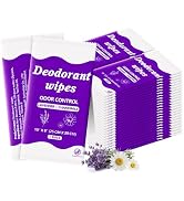 Travel Deodorant Body Shower Wipes Deodorizing Bathing Wipes, Disposable No Rinse Adults Women Me...