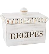 White Beaded Recipe Box