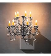 L LOHAS LED Night Lights Plug into Wall,Crystal Chandelier Candle,Vintage | Nightlight with Dusk ...