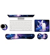 ArtSo Keyboard Wrist Rest and Mouse Pad with Wrist Support Set Ergonomic Coaster, Memory Foam Mou...