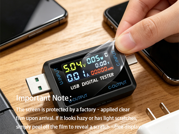 USB and Type-C Tester - Multi-Functional Digital Tester for DC 4.5-36V, Current and Voltage Meter