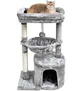 SYANDLVY Small Cat Tree for Indoor Cats, Activity Cat Tower with Scratching Post for Kittens, Mod...