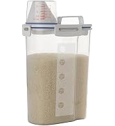 jioko 5.5LB Plastic Food Storage Container, Dry Food Storage Barrel, Household Airtight Rice Bin ...