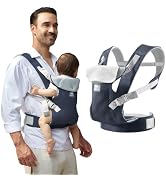 IULONEE Baby Carriers from Newborn with Detachable Bibs Ergonomic Portable Baby Front & Back Back...