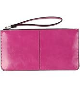 iToolai Women's Solid Color PU Leather Wristlet Clutches Purse Wallet Credit ID Cards Holder