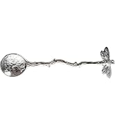 Retro Dragonfly Stainless Steel Coffee Spoon, Dessert Teaspoon, Creative Kitchen Gadget (Silver)