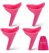 HAKDAY Urinal for Women, 4PCS Female Urinal Pee Funnel Portable Urination Device for Camping Trav...