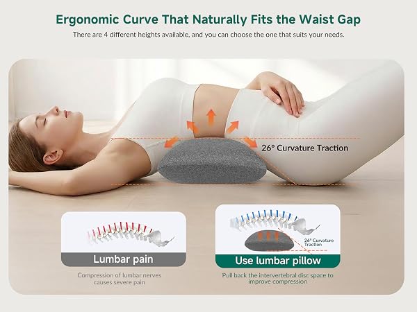 lumbar support back massage pillow