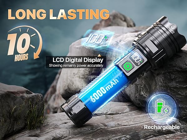 ESGOFO SUPER BRIGHT RECHARGEABLE FLASHLIGHTS HIGH LUMENS