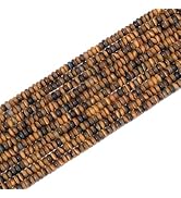HAAMIIQII 2x4mm Natural Yellow Tiger Eye Stone Rondelle Beads, 150pcs Abacus Disk Loose Gemstone ...