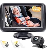 Rohent Baby Car Camera HD 1080P - Rear-Facing Infant Monitor with Night Vision Car Camera for Bab...