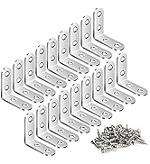 Vicuna R 18PCS L Bracket, Stainless Steel Corner Brace for Wood, Metal Right Angle Bracket for Fu...