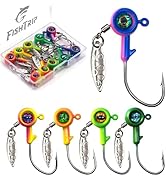 FishTrip Jig Heads Hooks with Spinner - Underspin Crappie Fishing Jighead with Willow Blade for S...